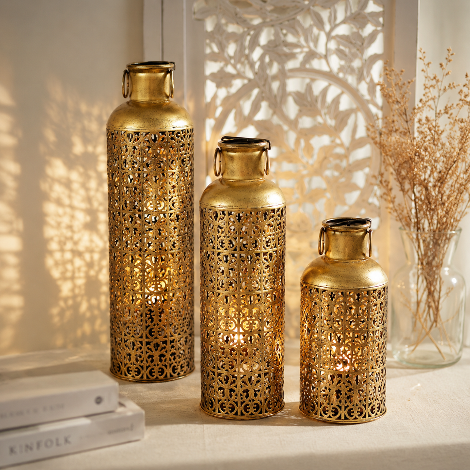 Ansh Brass Finish Lantern