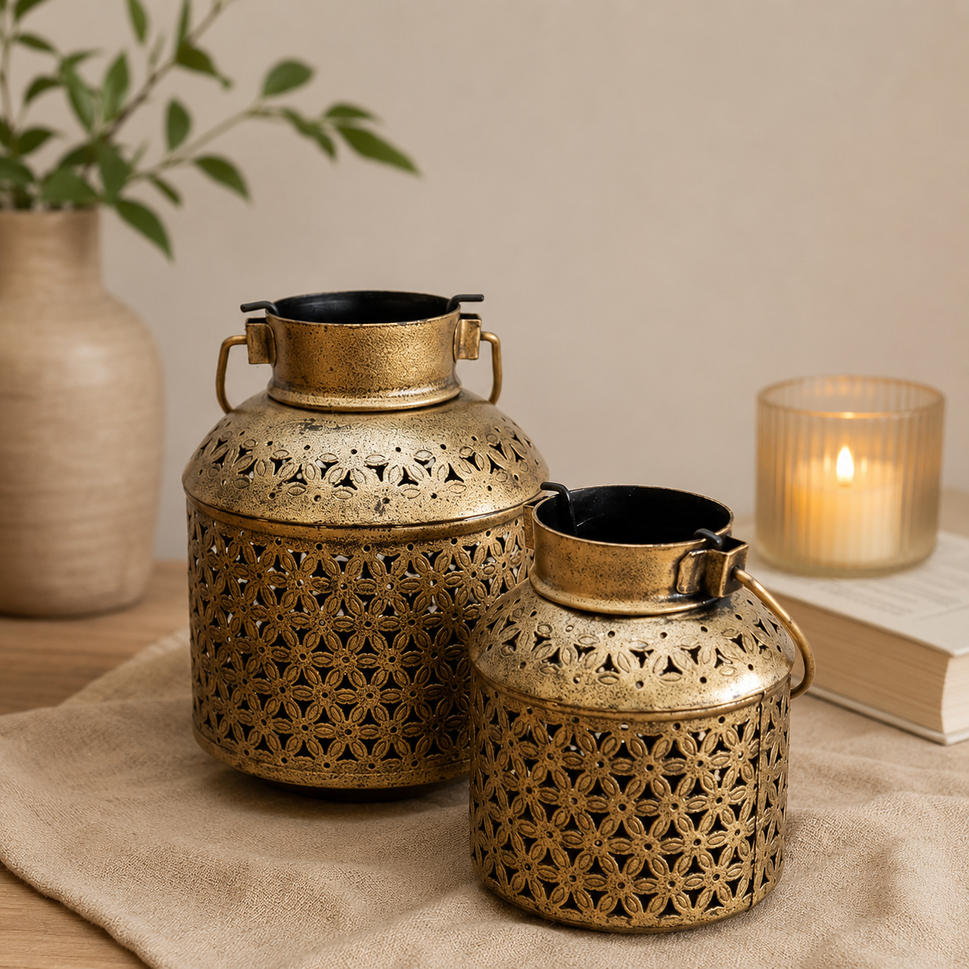 Zen Brass Finish Lantern
