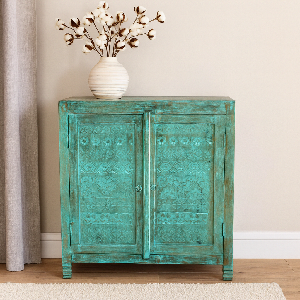 Margot Carved Wooden Chest