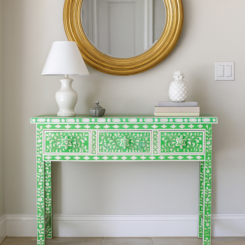 Evan Mother of Pearl Inlay Console Table