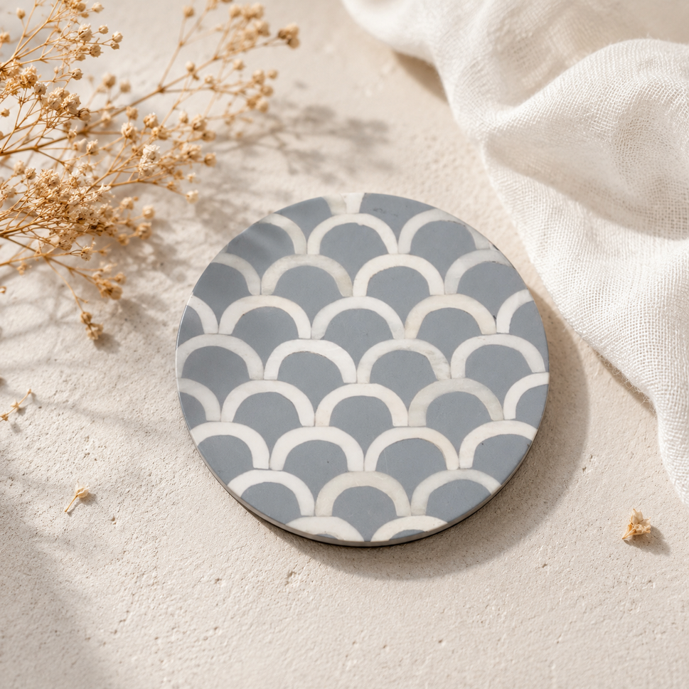 Ali Bone Inlay Multi Colours Coaster