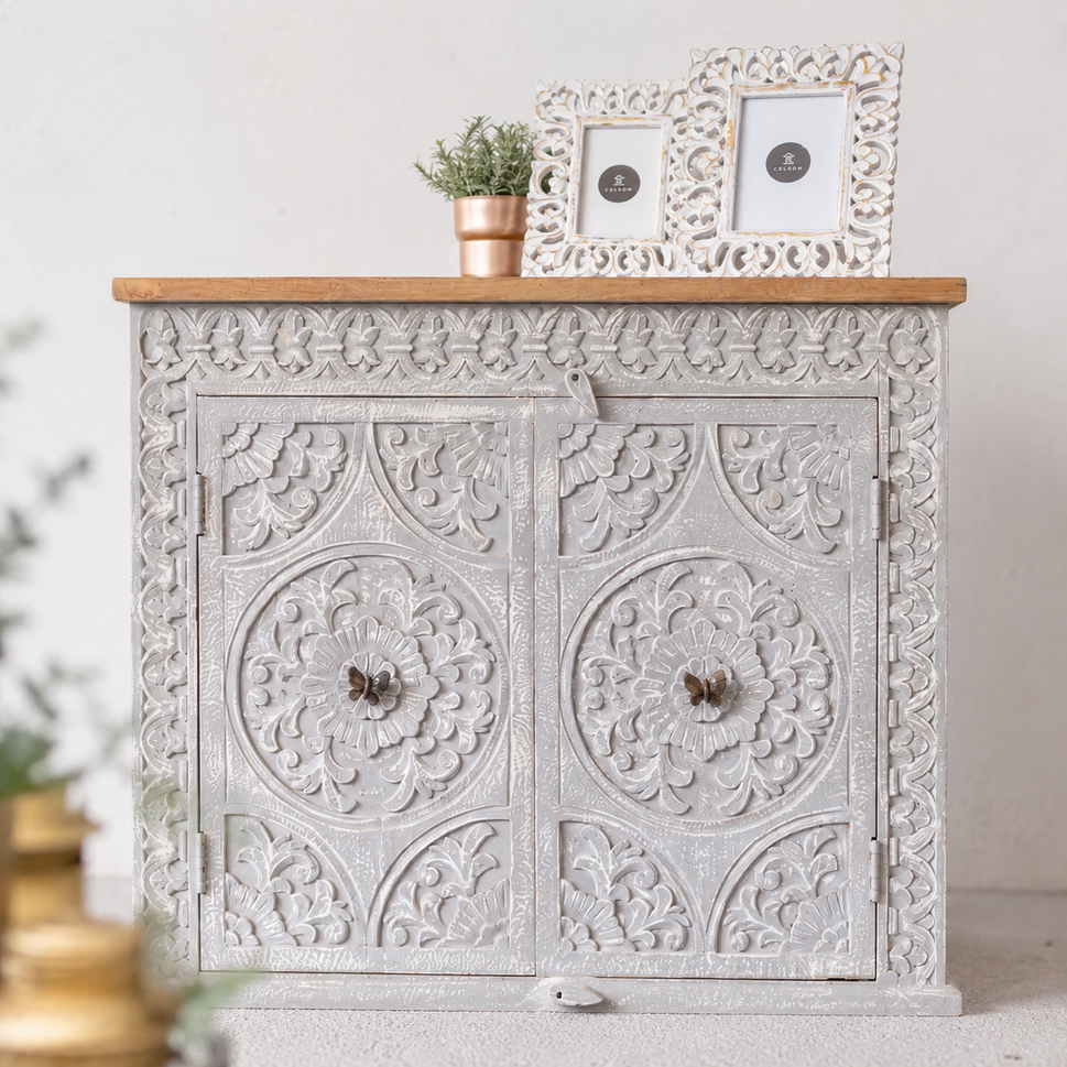 Paanki Carved Wooden Cabinet