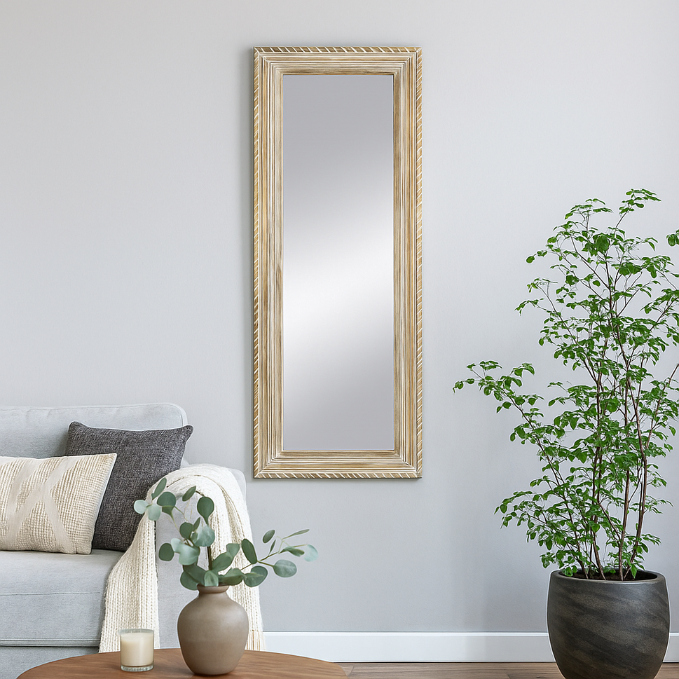 Matthew Hand Carved Wooden Mirror