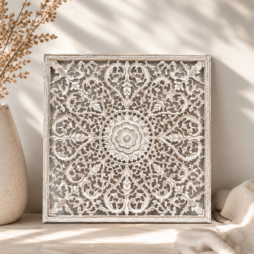 Fink Carved Wall Panel Distressed