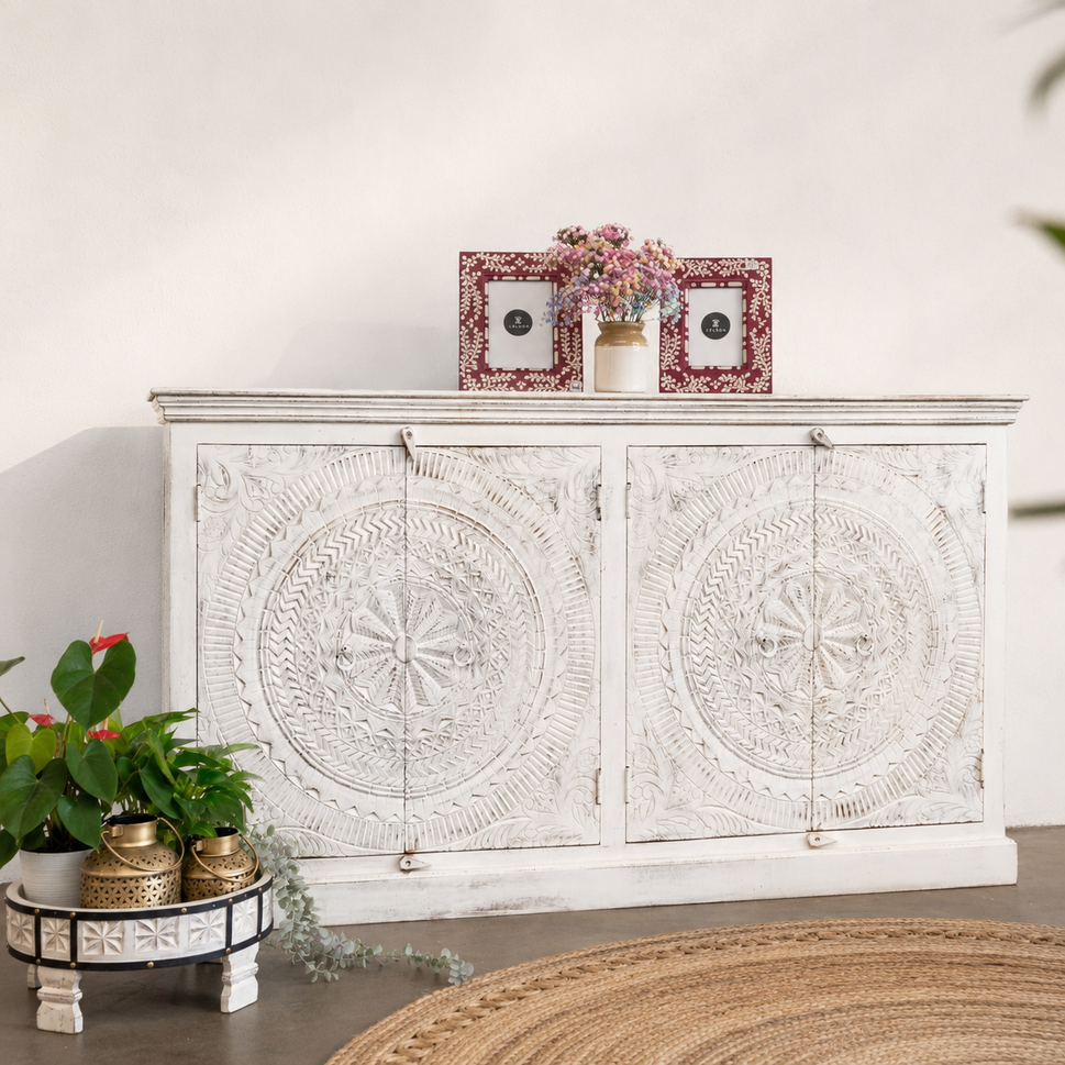 Maren Hand Carved Side Board