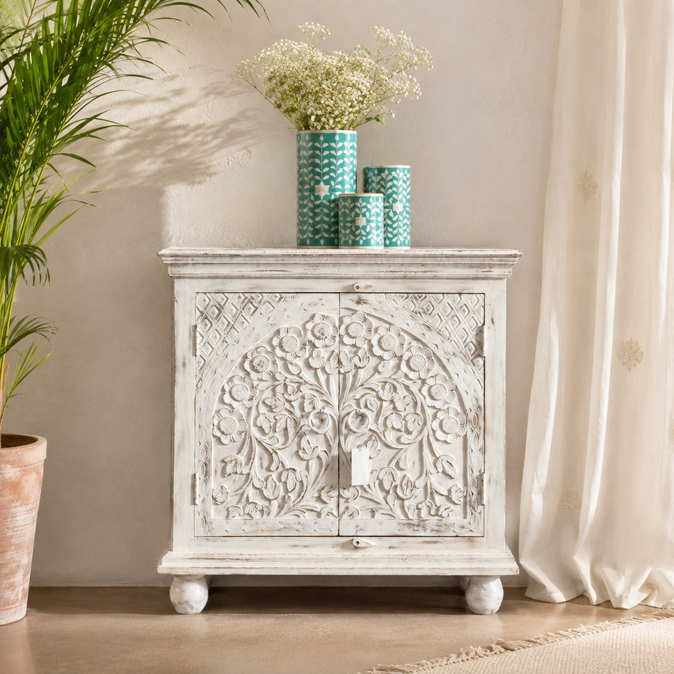 Tara Carved Wooden Cabinet