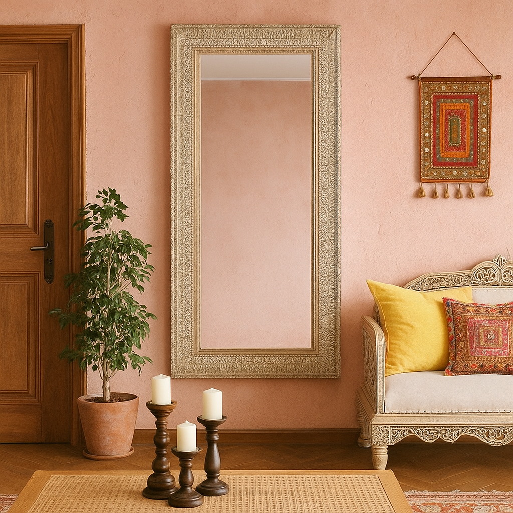 Steve Carved Wooden Mirror