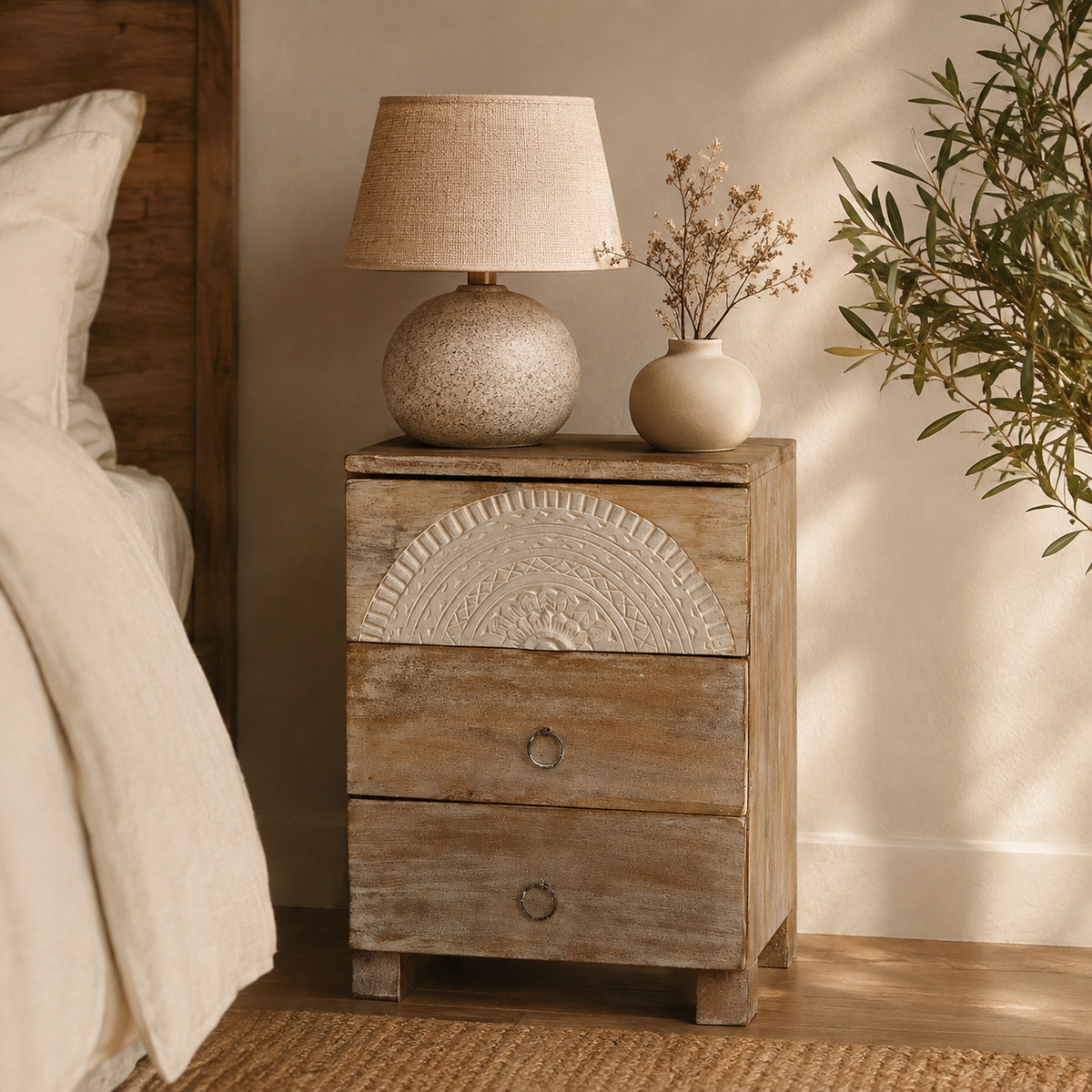 Cuba Wooden Bedside