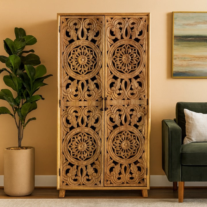 Anash Hand Carved Almirah