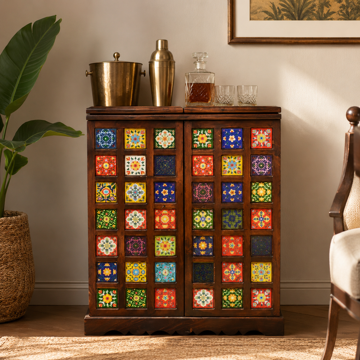 Troy Tile Bar Cabinet