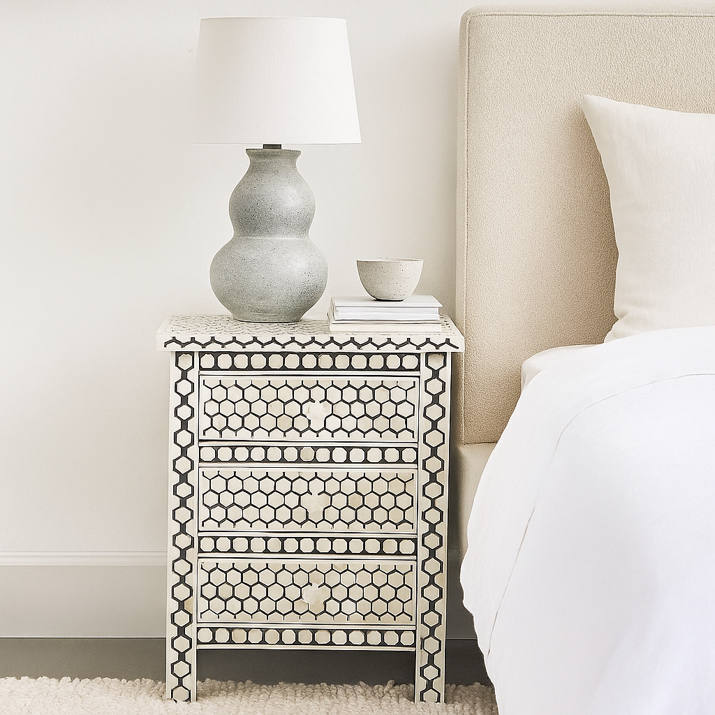 Mira Bone Inlay Bedside