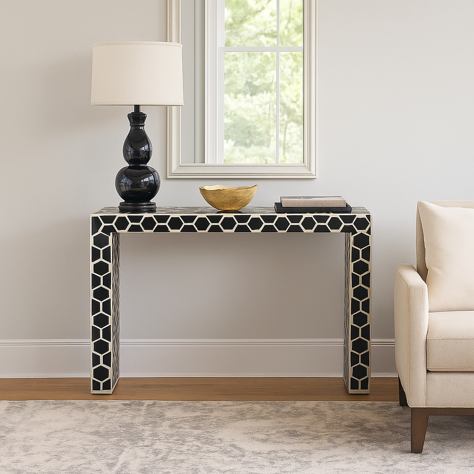 Nazia Bone Inlay Console Table