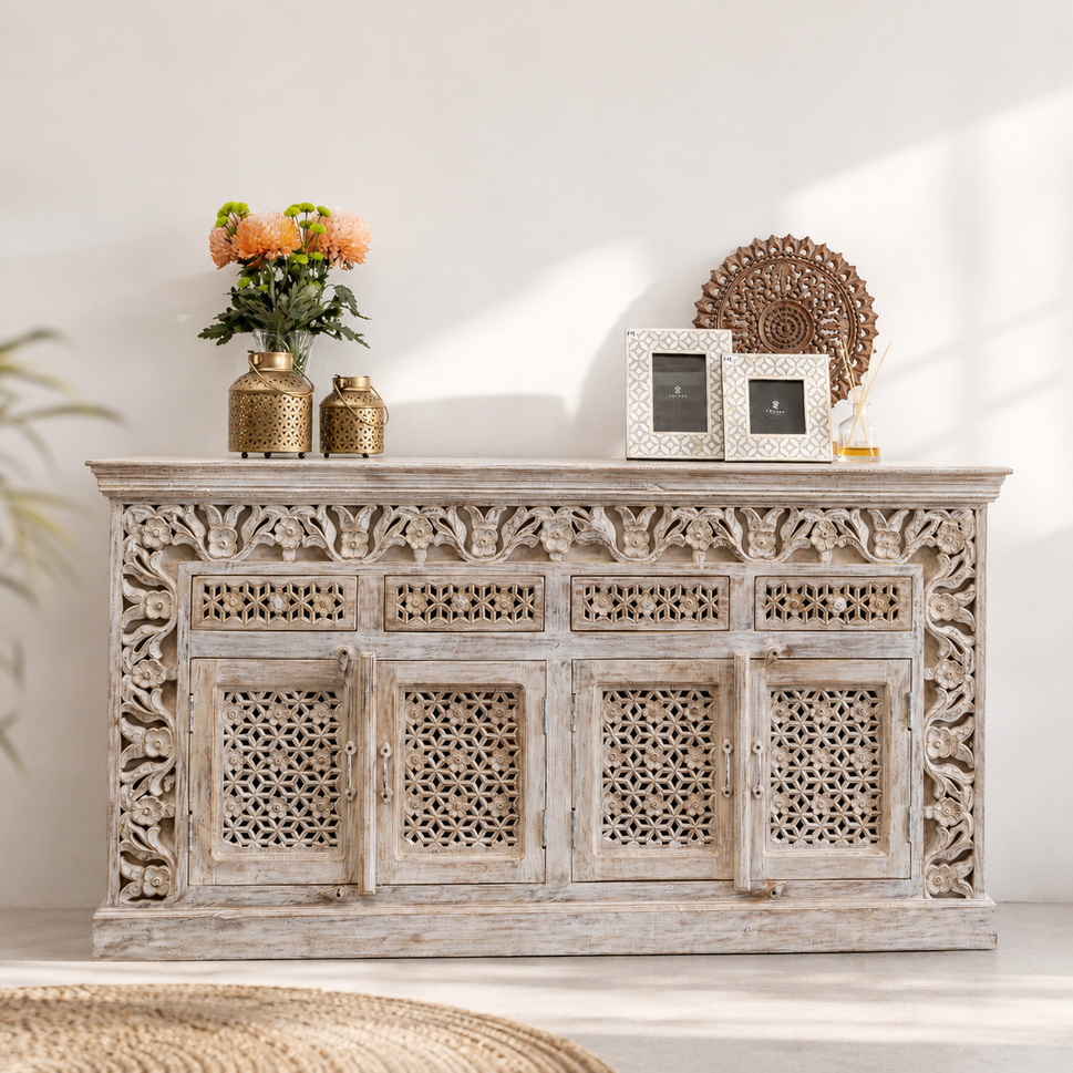 Auren Hand Carved Wooden Sideboard
