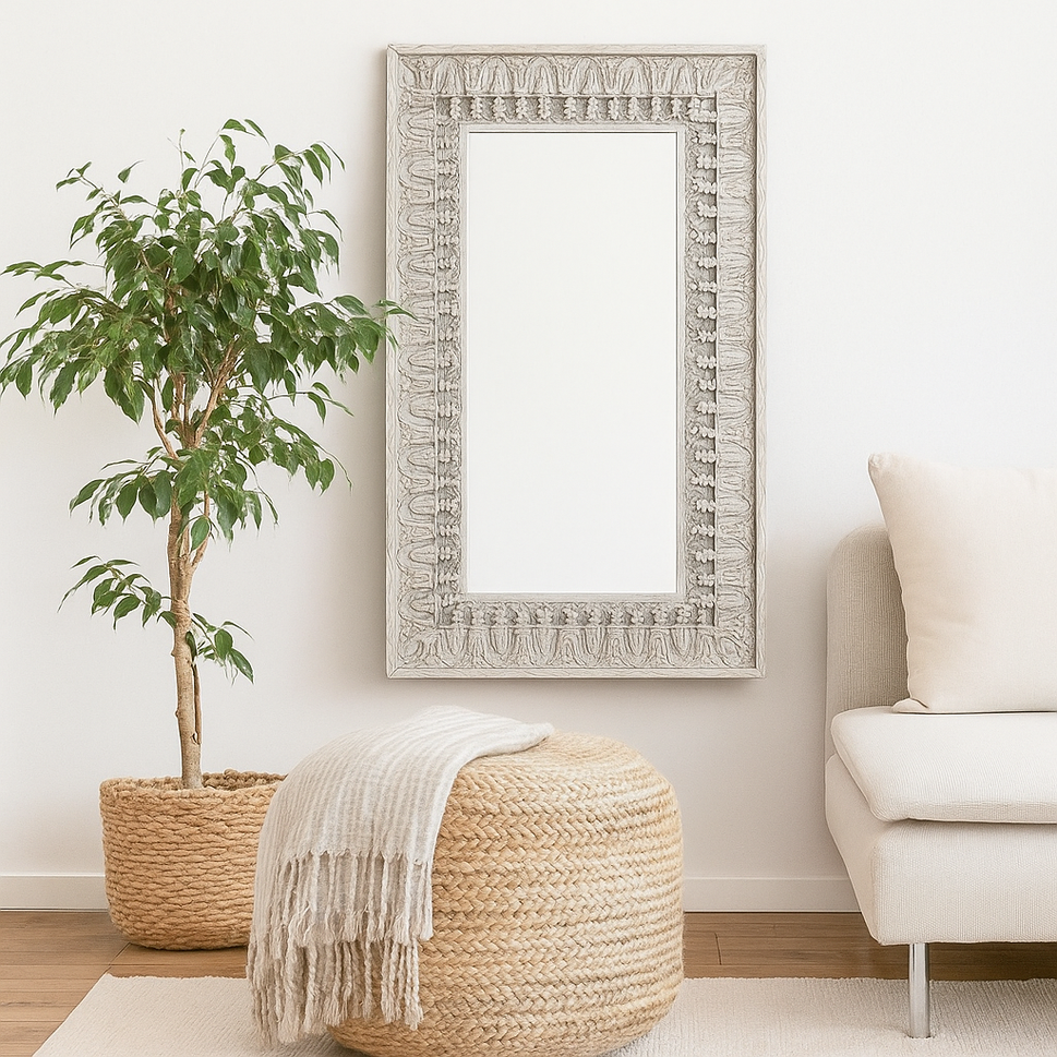 Hazzan Hand Carved Window Mirror