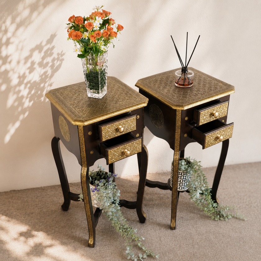 Dino Brass Fitted Side table
