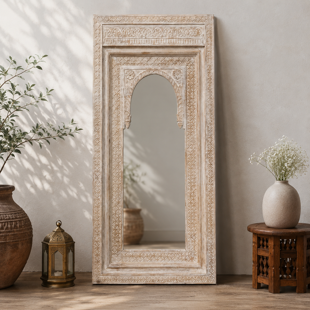Sami Hand Carved Window Mirror
