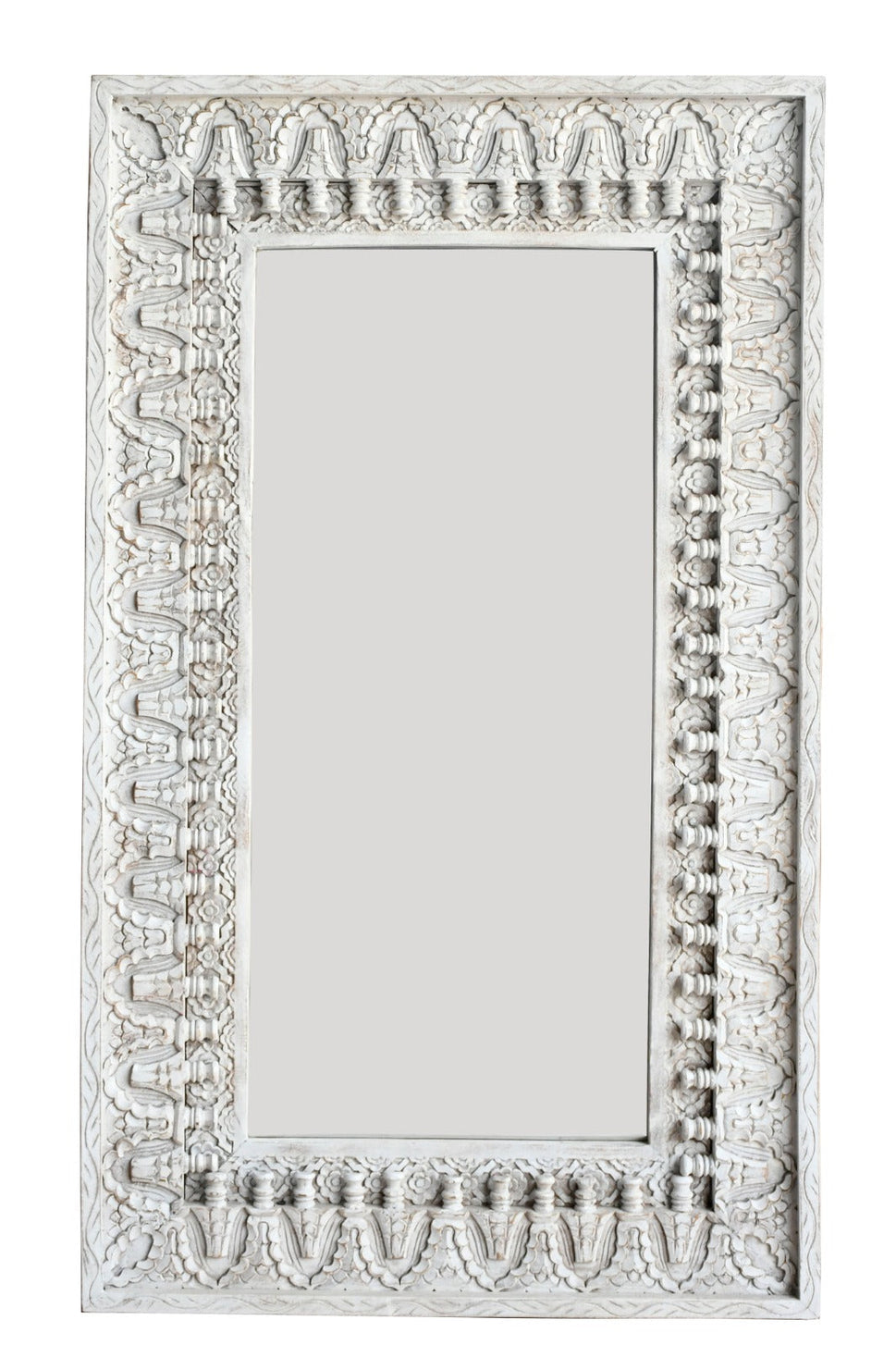 Hazel Hand Carved Window Mirror