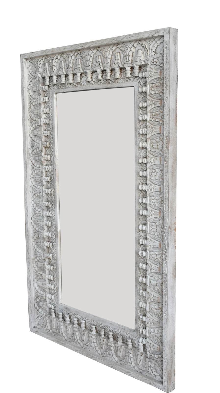 Hazel Hand Carved Window Mirror