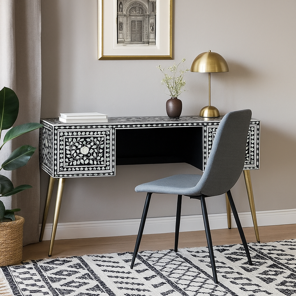 Marie Mother of Pearl Inlay Study Table