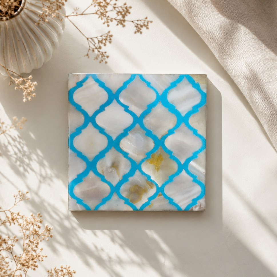Lenny Mother of Pearl Inlay Coaster