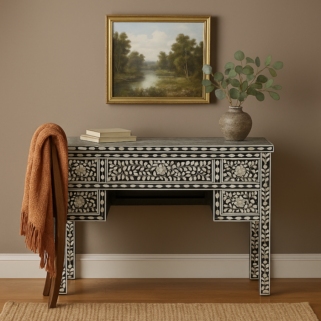 Rini Mother of Pearl Inlay Study Table