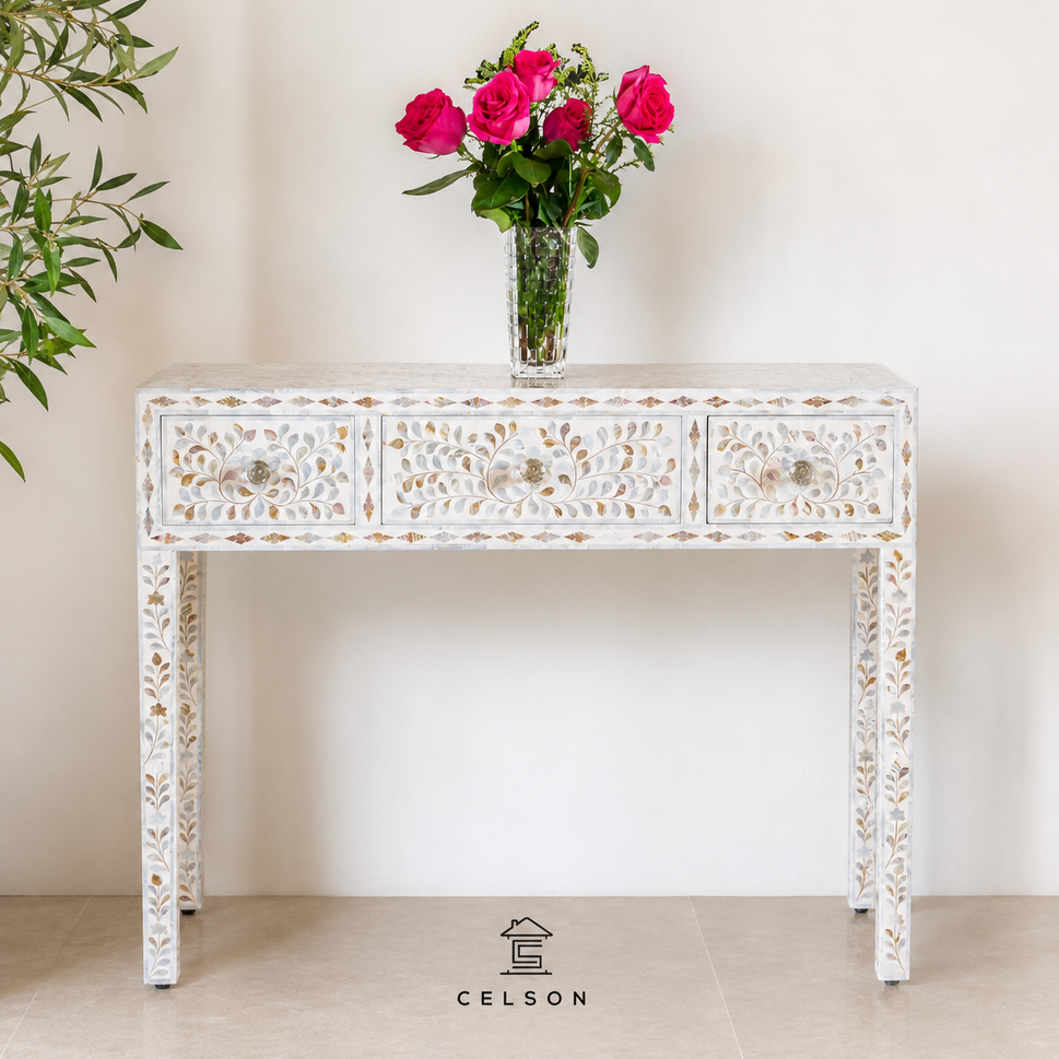 Sanwor Mother of Pearl Inlay Console Table