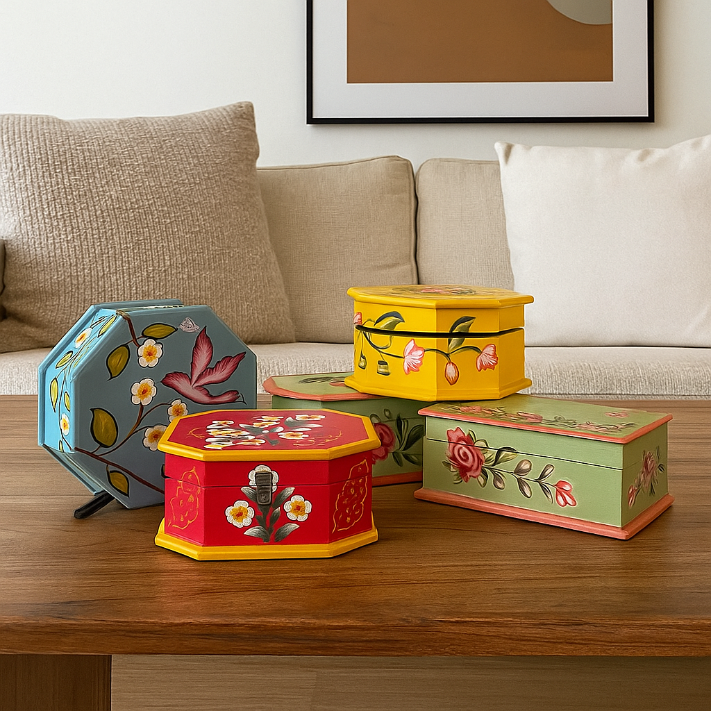 Rama Hand Painted Wooden Box – Celson Lifestyle Interiors PTY LTD