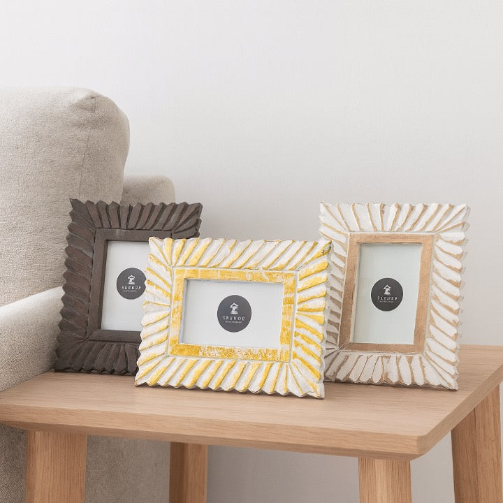Evie Hand Carved Photo Frame