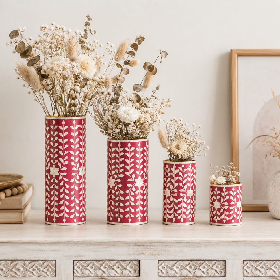 Omni Bone Inlay Vase