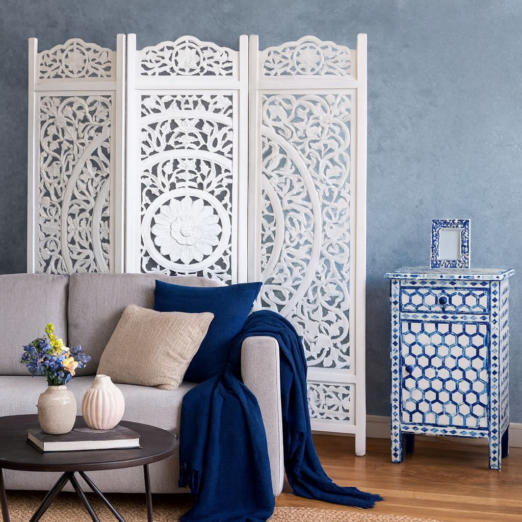 Yenfer Carved Room Divider