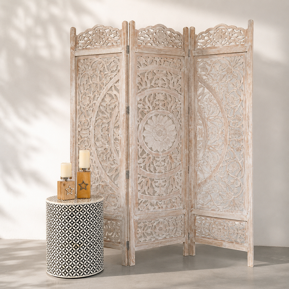Yenfer Carved Room Divider