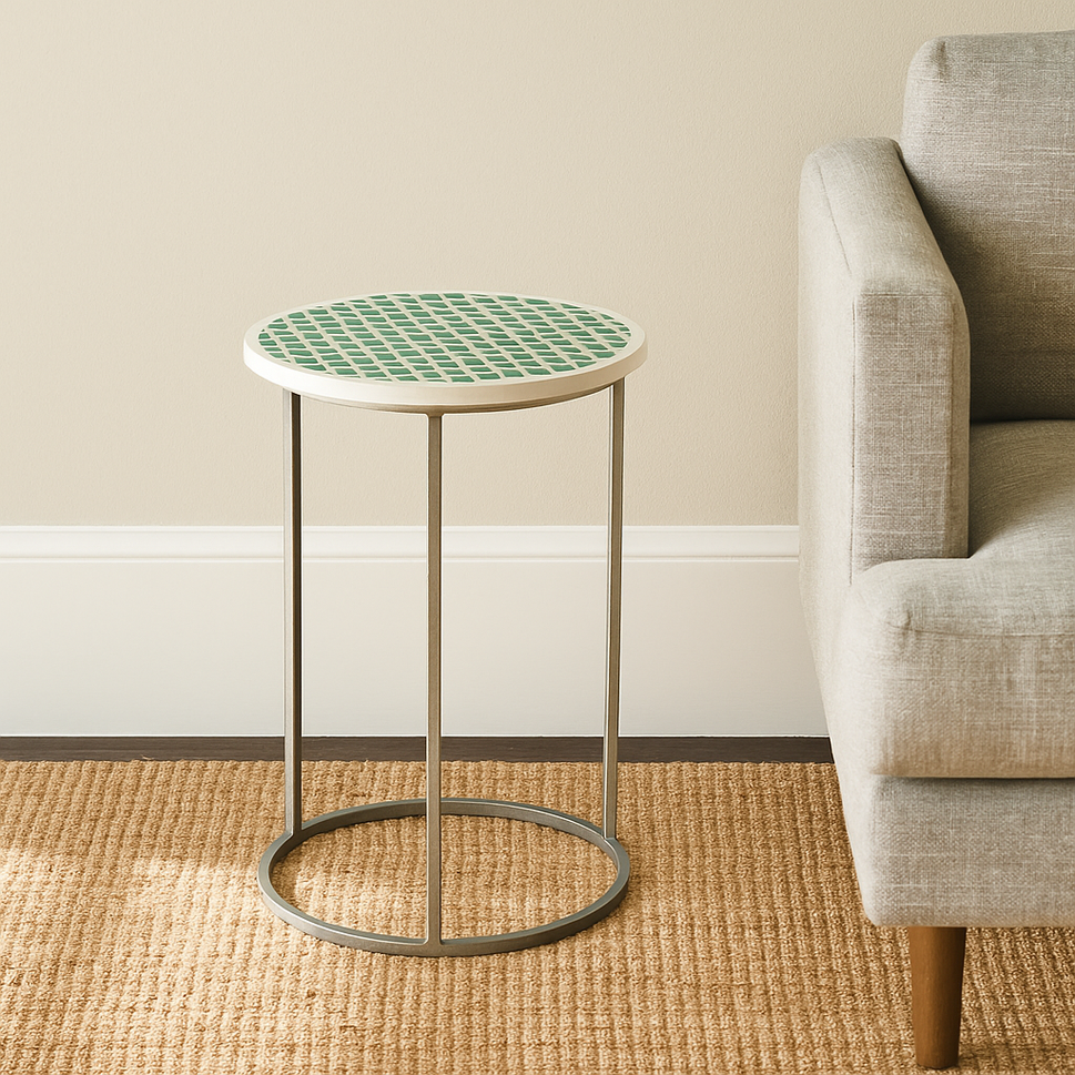 Gaite Bone Inlay Stool