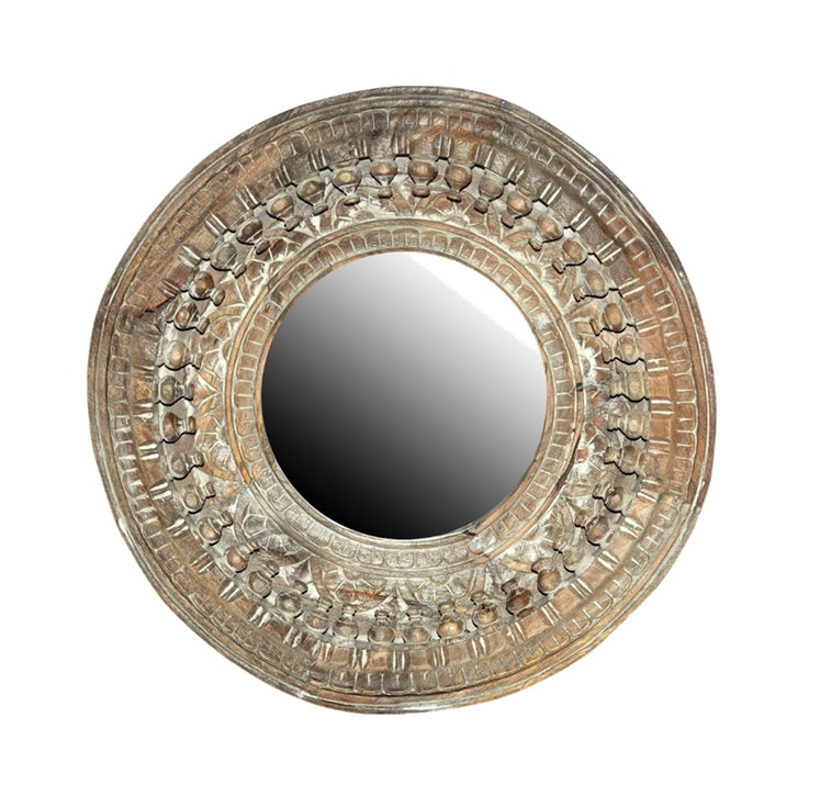 Royce Hand Carved Wooden Mirror