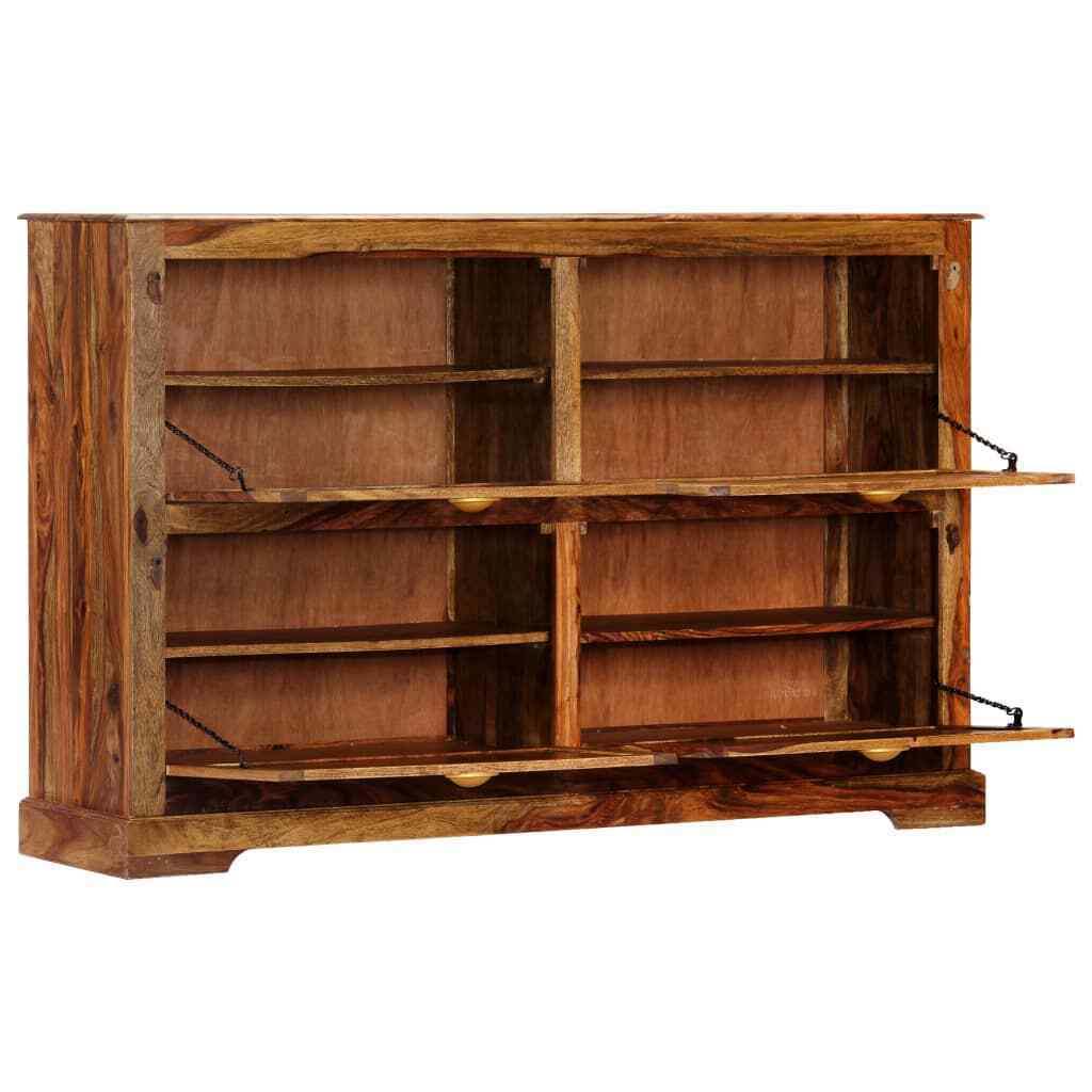 Valdes Hand Carved Wooden Shoe Cabinet