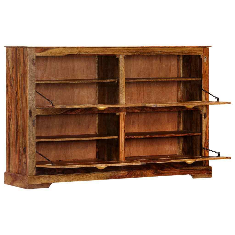 Valdes Hand Carved Wooden Shoe Cabinet