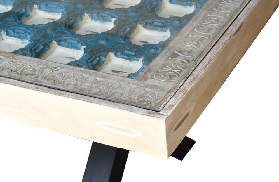 Larry Hand Carved Wooden Dining Table