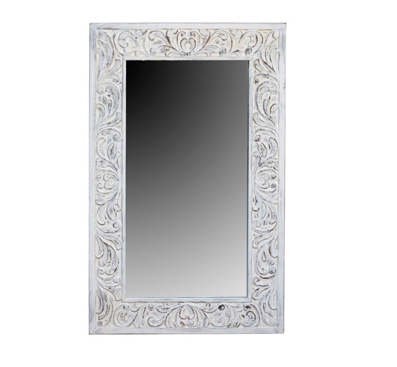 Eleanor Hand Carved Wooden Mirror