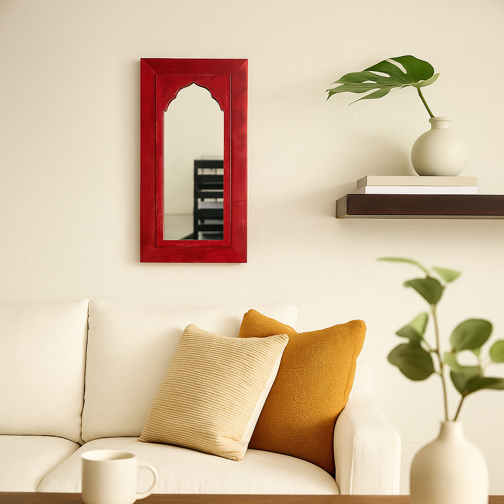 Rima Hand Painted Wooden Mirror