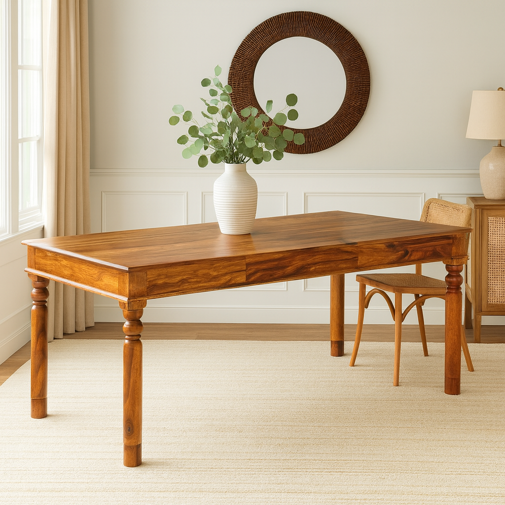 Frank Hand Carved Wooden Dining Table