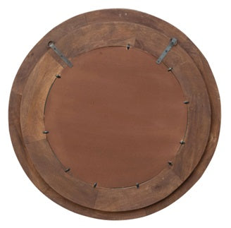 Becca Carved Spindle Round Mirror