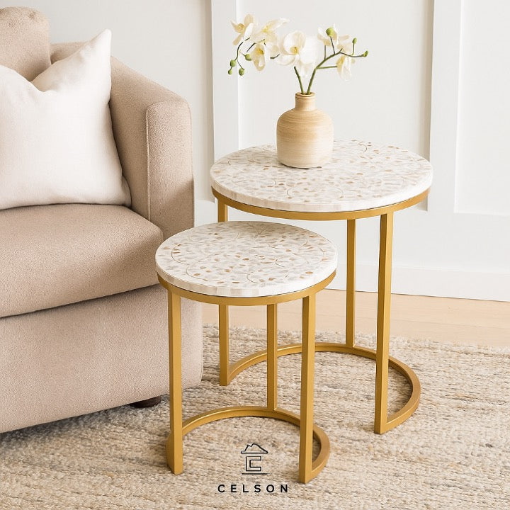 Luisa Mother of Pearl Inlay Nesting Tables