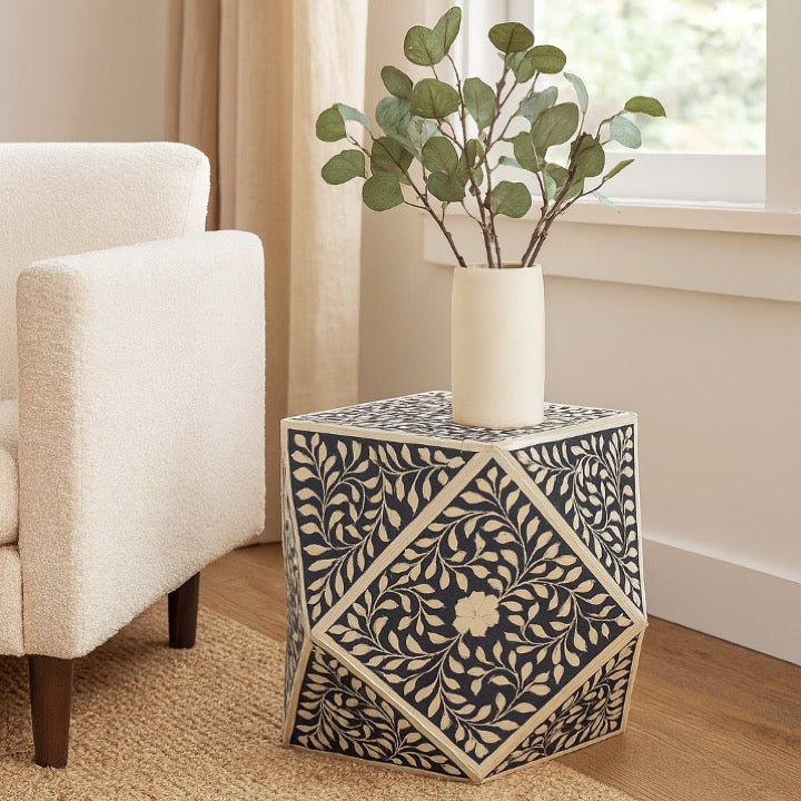 Rupert Bone Inlay Stool