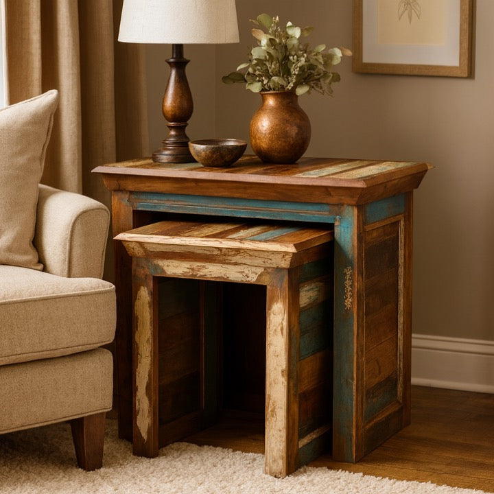 Drew Reclaimed Wood Nesting Table