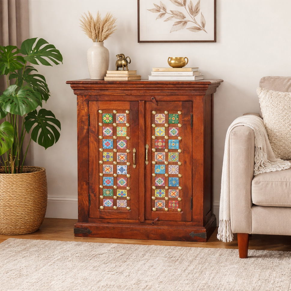 Elena Hand Carved Cabinet