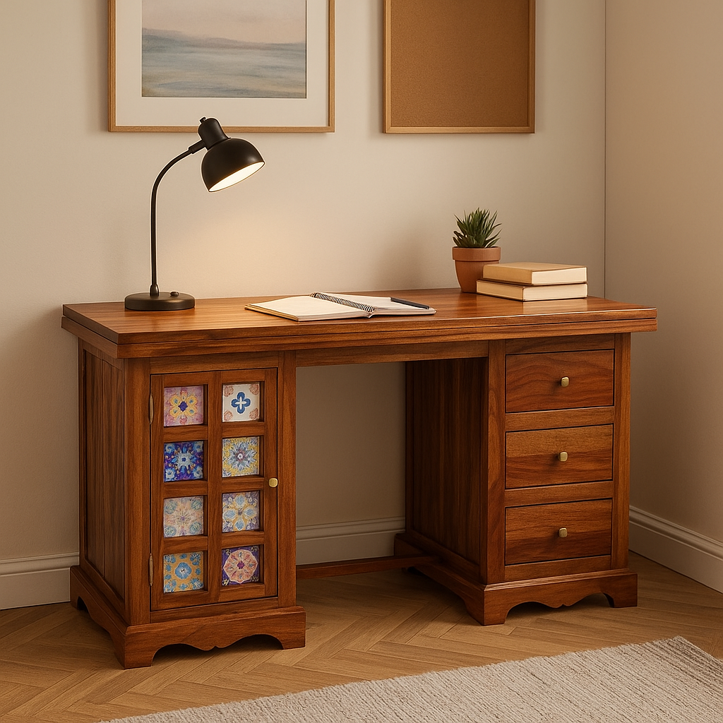 Corey Wooden Hand Carved Work Desk