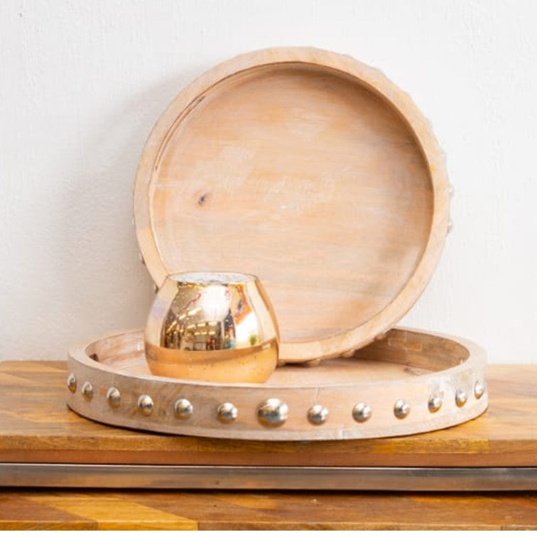 Liam Carved Wooden Tray