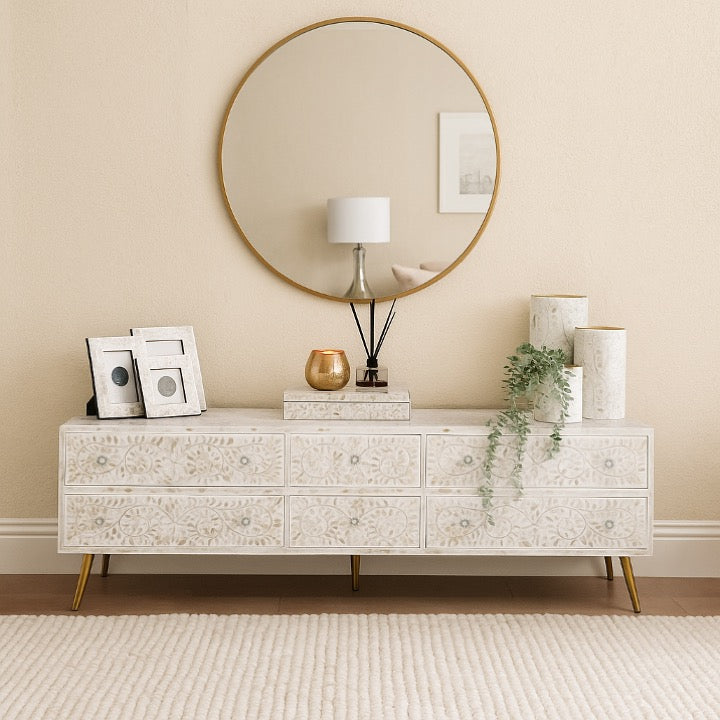 Sam Mother of Pearl Inlay TV Cabinet