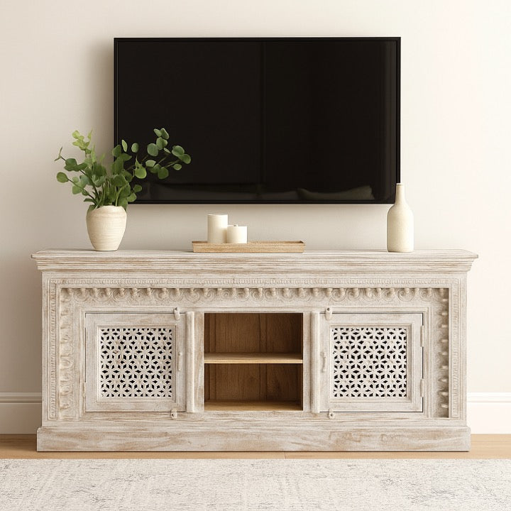 Peter Hand Carved TV Cabinet