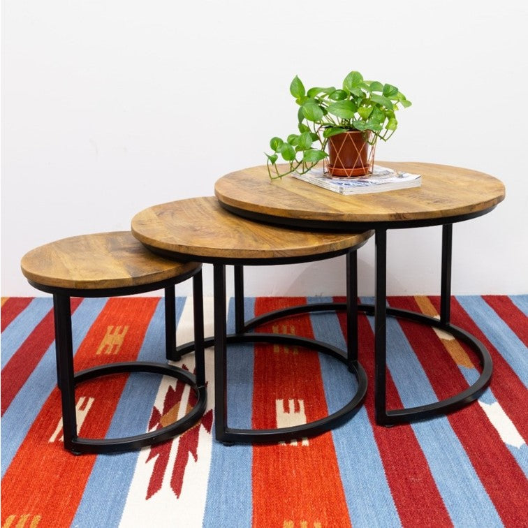Darko Carved Wooden Coffee Table