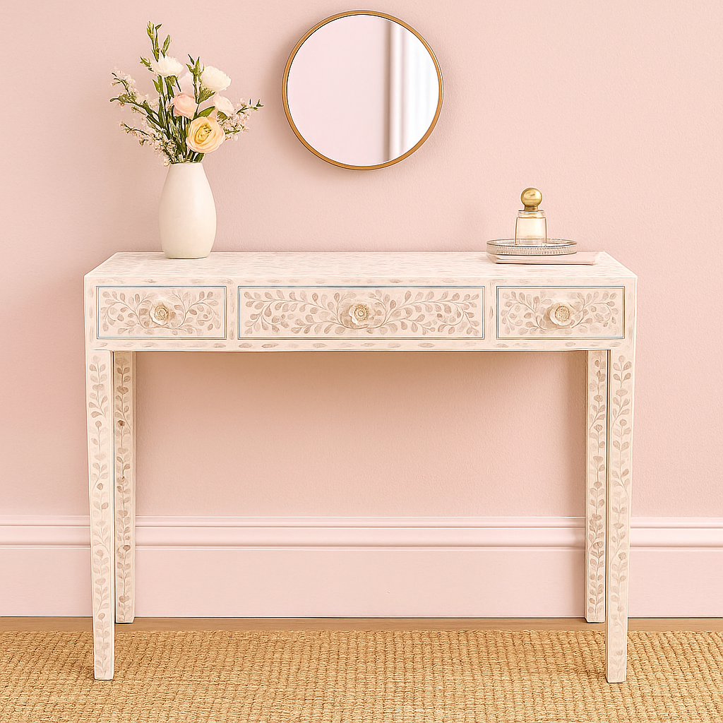 Ivy Mother of Pearl Inlay Console Table